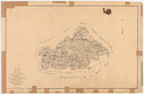 Apchat - 54 Fi 31      Tableau d'assemblage du plan cadastral parcellaire de la commune d'Apchat