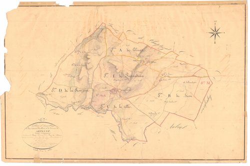 Artonne - 53 FI 33      Tableau d'assemblage du plan cadastral parcellaire de la commune d'Artonne