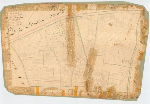 Aubière - 51 FI 5      Section B des Sauzettes, 1ère feuille