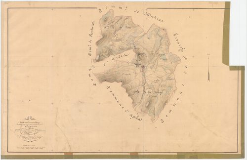 Augnat - 54 Fi 57      Tableau d'assemblage du plan cadastral parcellaire de la commune d'Augnat
