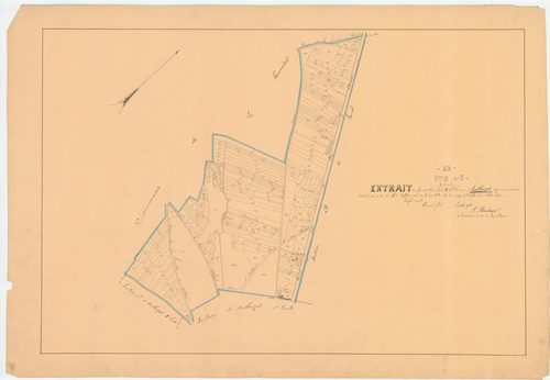 Authezat - 51 FI 42      Section E d'Authezat, 3ème feuille (extrait du plan parcellaire section E d'Authezat