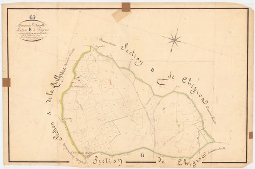 Auzelles - 55 FI 100      Section B de Chigros, 4ème feuille
