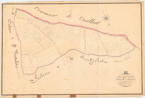 Auzelles - 55 FI 101      Section C de Vindiolet, 1ère feuille