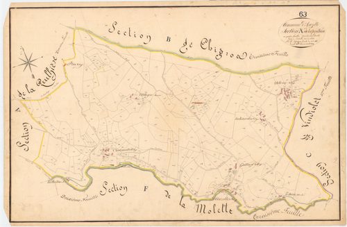 Auzelles - 55 FI 96      Section A de Prulhière, 4ème feuille