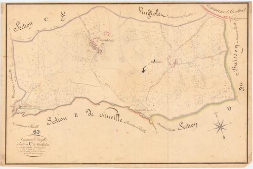 Auzelles - 55 FI 102      Section C de Vindiolet, 2ème feuille