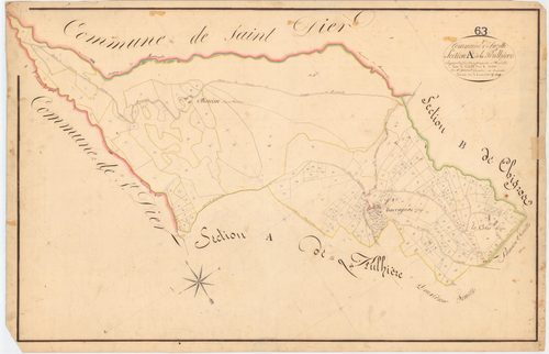 Auzelles - 55 FI 93      Section A de Prulhière, 1ère feuille