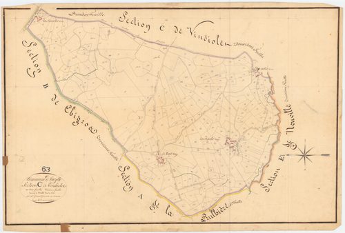 Auzelles - 55 FI 103      Section C de Vindiolet, 3ème feuille