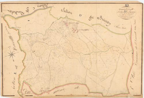 Auzelles - 55 FI 105      Section D du Buisson, 2ème feuille
