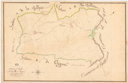 Auzelles - 55 FI 97      Section B de Chigros, 1ère feuille