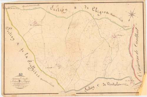 Auzelles - 55 FI 99      Section B de Chigros, 3ème feuille
