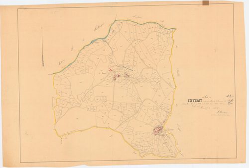 Baffie - 55 FI 117      Extrait du plan parcellaire de la commune de Baffie (section C)