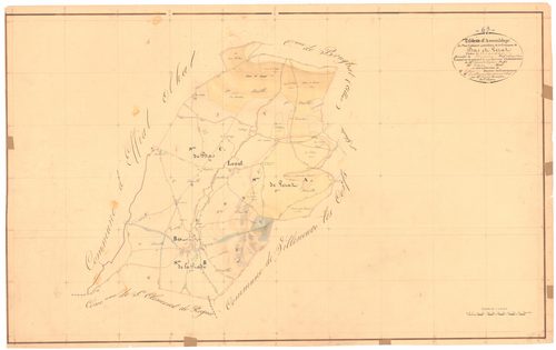 Bas-et-Lezat - 53 FI 64      Tableau d'assemblage du plan cadastral parcellaire de la commune de Bas-et-Lezat