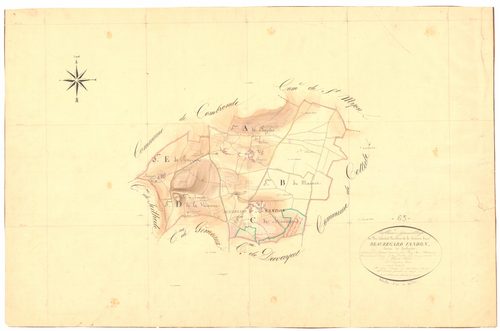 Beauregard-Vendon - 53 FI 83      Tableau d'assemblage du plan cadastral parcellaire de la commune de Beauregard-Vendon