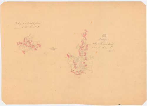 Bertignat - 55 FI 128      Section C de Sauvanis, développement des villages de Châtelet et Souvanis
