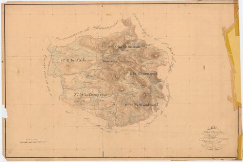 Beurières - 55 FI 134      Tableau d'assemblage du plan cadastral parcellaire de la commune de Beurières