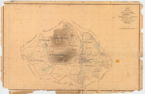 Billom - 51 FI 108      Tableau d'assemblage du plan cadastral parcellaire de la commune de Billom