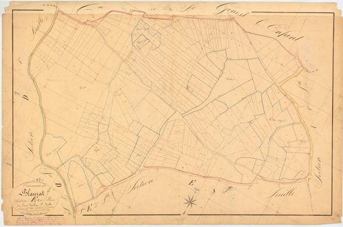Blanzat - 51 FI 145      Section E de Bade, 1ère feuille