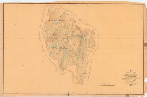 Bongheat - 51 FI 149      Tableau d'assemblage du plan cadastral parcellaire de la commune de Bongeat
