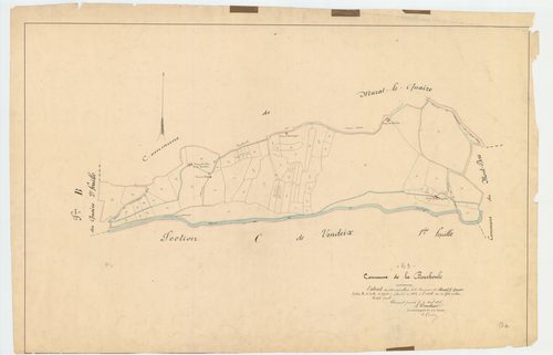 La Bourboule - 51 FI 165      Extrait du plan parcellaire de la commune de Murat-le-Quaire