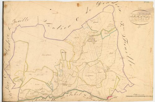 La Bourboule - 51 FI 168      Extrait du plan parcellaire de la commune de Murat-le-Quaire