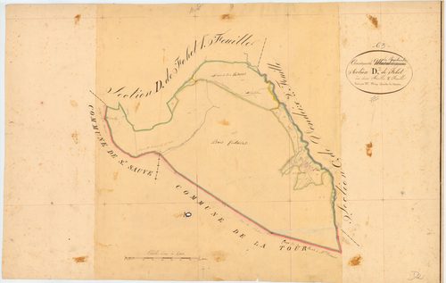 La Bourboule - 51 FI 171      Extrait du plan parcellaire de la commune de Murat-le-Quaire