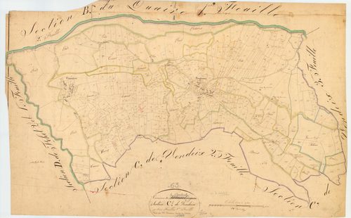 La Bourboule - 51 FI 167      Extrait du plan parcellaire de la commune de Murat-le-Quaire