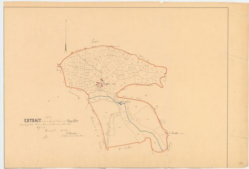 Bourg-Lastic - 51 FI 174      Extrait du plan parcellaire de la section C de la Garde, 2ème feuille