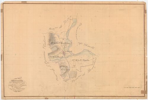 Le Breuil-sur-Couze - 54 Fi 189      Tableau d'assemblage du plan cadastral parcellaire de la commune du Breuil
