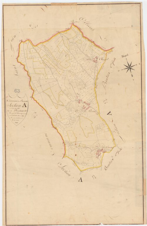 Brousse - 55 FI 142      Section A de Bouteix, 1ère feuille