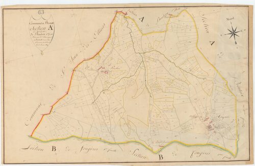 Brousse - 55 FI 144      Section A de Bouteix, 3ème feuille