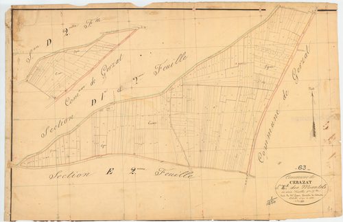 Cébazat - 51 FI 240      Section E des Montels, 1ère feuille
