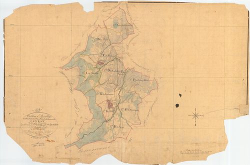 Ceyrat - 51 FI 265      Tableau d'assemblage du plan cadastral parcellaire de la commune de Ceyrat