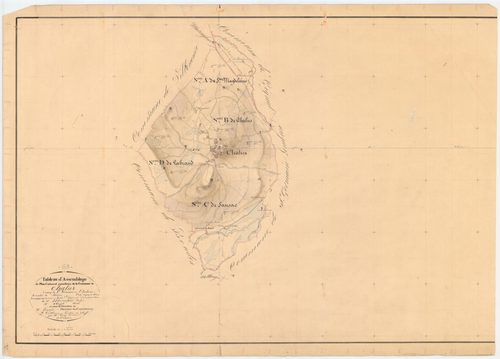 Chalus - 54 Fi 218      Tableau d'assemblage du plan cadastral parcellaire de la commune de Chalus