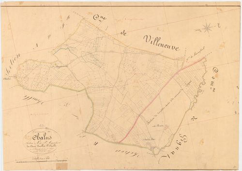 Chalus - 54 Fi 219      Section A de Sainte-Magdelaine, 1ère feuille