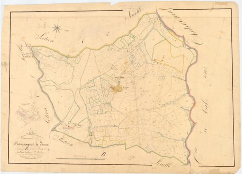 Champagnat-le-Jeune - 54 Fi 254      Section B de la Brugère, 1ère feuille