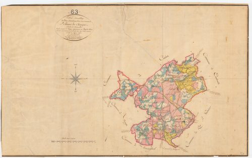 Champs - 53 FI 965      Tableau d'assemblage du plan cadastral parcellaire de la commune de Saint-Etienne-des-Champs