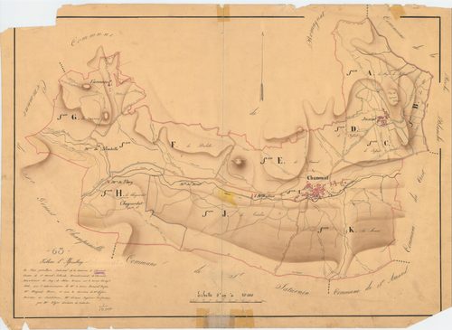 Chanonat - 51 FI 317      Tableau d'assemblage du plan cadastral parcellaire de la commune de Chanonat