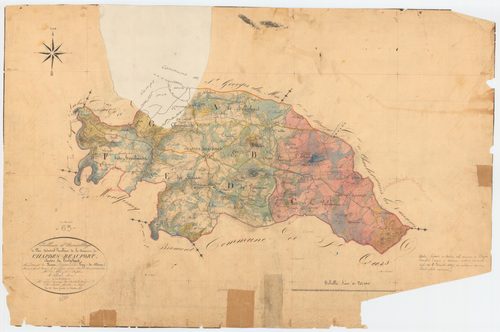 Chapdes-Beaufort - 53 FI 180      Tableau d'assemblage du plan cadastral parcellaire de la commune de Chapdes-Beaufort