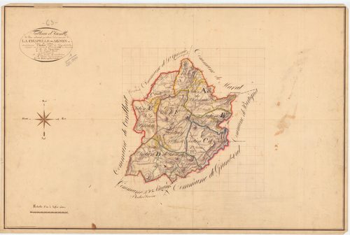 La Chapelle-Agnon - 55 FI 228      Tableau d'assemblage du plan cadastral parcellaire de la commune de La Chapelle-Agnon