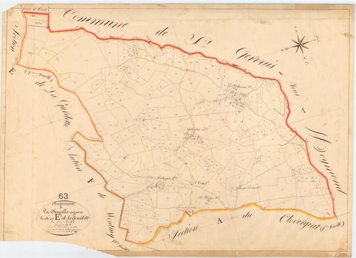 La Chapelle-Agnon - 55 FI 238      Section E de la Gardette, 1ère feuille
