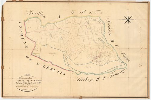 Châteauneuf-les-Bains - 53 FI 280      Section B de la Chaux, 3ème feuille