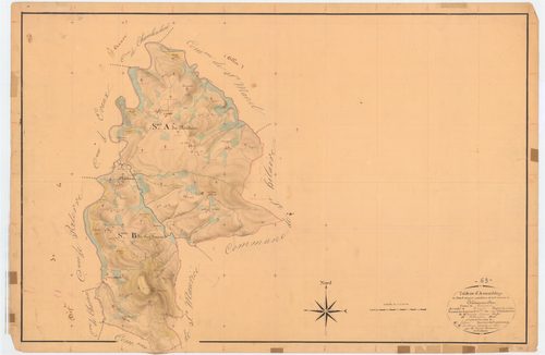 Château-sur-Cher - 53 FI 285      Tableau d'assemblage du plan cadastral parcellaire de la commune de Château-sur-Cher