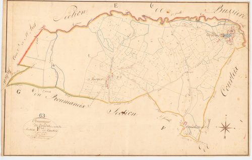 Combrailles - 53 FI 366      Section F de Courteix, 1ère feuille
