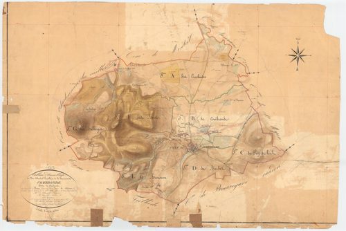 Combronde - 53 FI 339      Tableau d'assemblage du plan cadastral parcellaire de la commune de Combronde