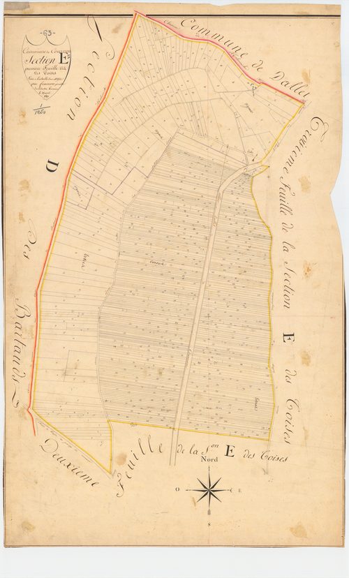 Cournon-d'Auvergne - 51 FI 384      Section E des Toises, 1ère feuille