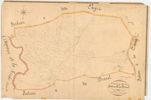 Le Crest - 51 FI 405      Section E du Breuil, 1ère feuille