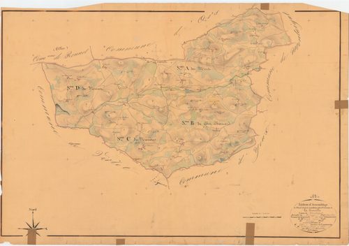 La Crouzille - 53 FI 374      Tableau d'assemblage du plan cadastral parcellaire de la commune de La Crouzille