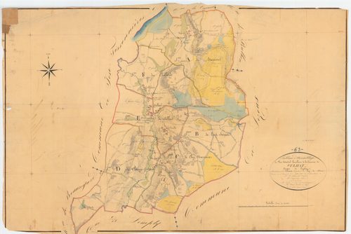 Culhat - 55 FI 330      Tableau d'assemblage du plan cadastral parcellaire de la commune de Culhat