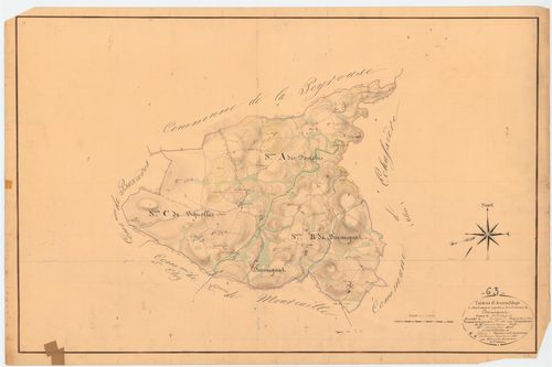 Durmignat - 53 FI 387      Tableau d'assemblage du plan cadastral parcellaire de la commune de Durmignat