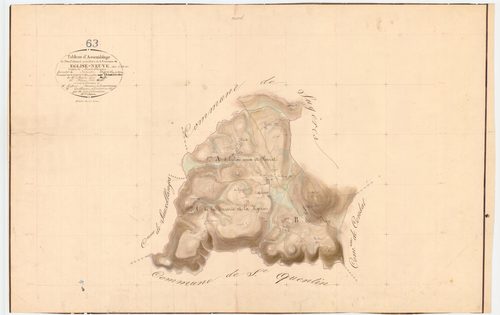 Égliseneuve-des-Liards - 54 Fi 401      Tableau d'assemblage du plan cadastral parcellaire de la commune d'Egliseneuve-des-Liards